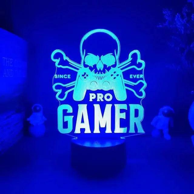 3D LED Desk Lamp Gaming Lights Game Romme Night Light - Lumaz