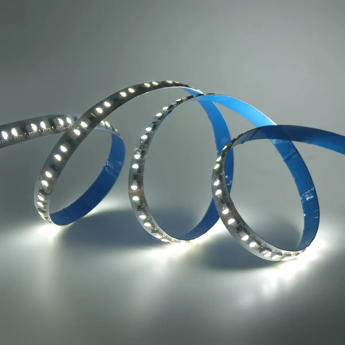 Flexible RGBW LED strip illuminated in neutral white