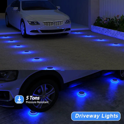 4/6 Pack Solar Driveway Deck Lights Outdoor IP68 Waterproof Stick on for Step Pool Pathway