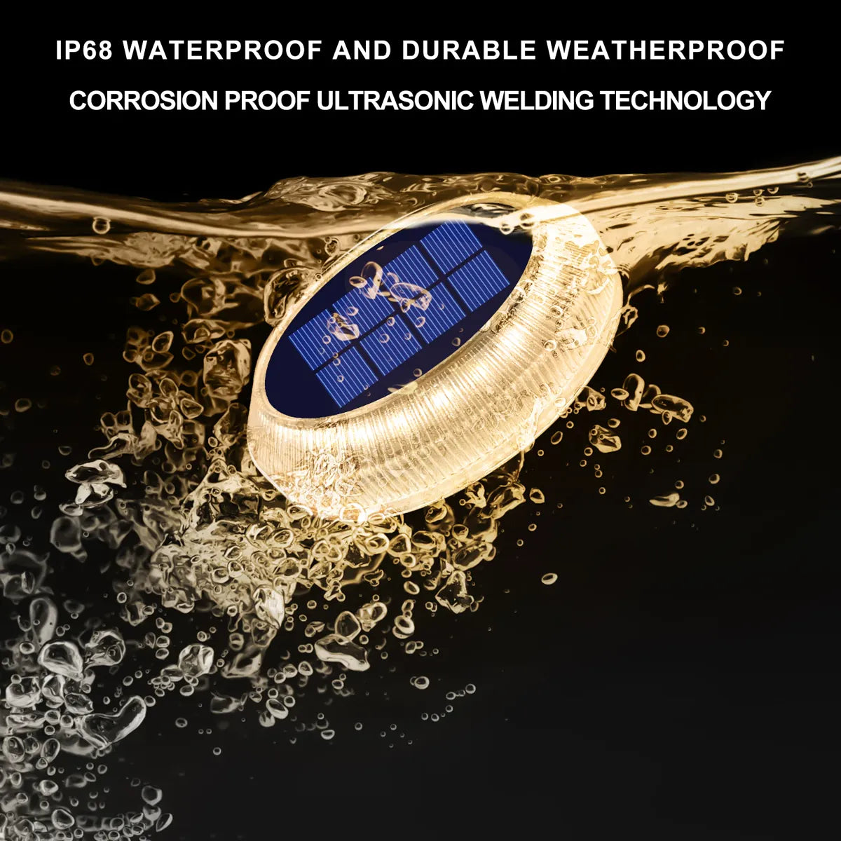 4/6 Pack Solar Driveway Deck Lights Outdoor IP68 Waterproof Stick on for Step Pool Pathway