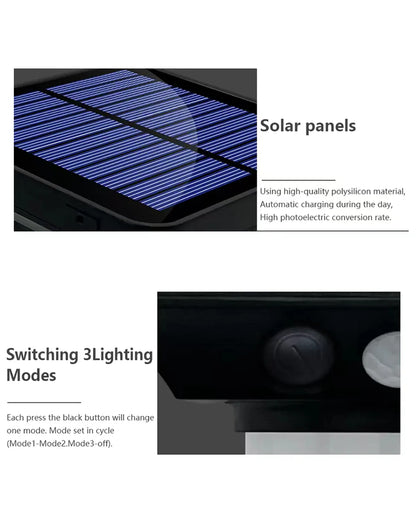 4PCS Outdoor Solar Landscape Pathway Lights with Motion Sensor Walkway Decor