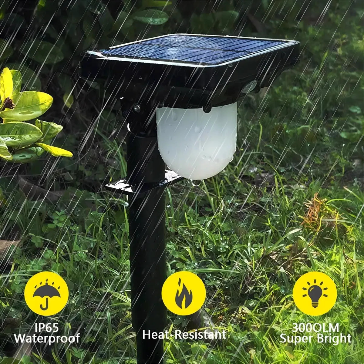 4PCS Outdoor Solar Landscape Pathway Lights with Motion Sensor Walkway Decor