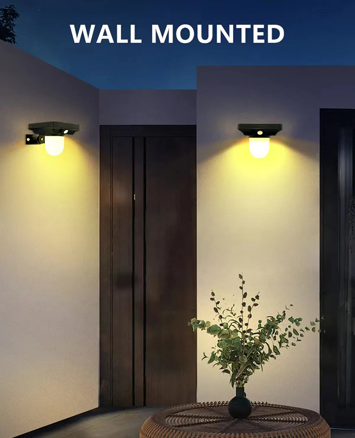 4PCS Outdoor Solar Landscape Pathway Lights with Motion Sensor Walkway Decor