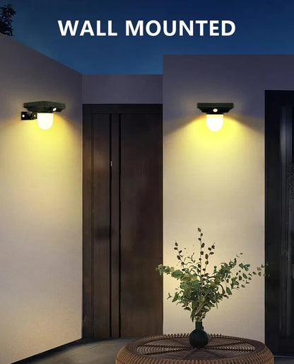 4PCS Outdoor Solar Landscape Pathway Lights with Motion Sensor Walkway Decor