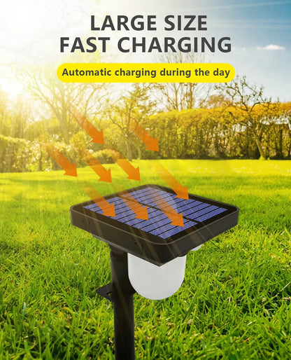 4PCS Outdoor Solar Landscape Pathway Lights with Motion Sensor Walkway Decor