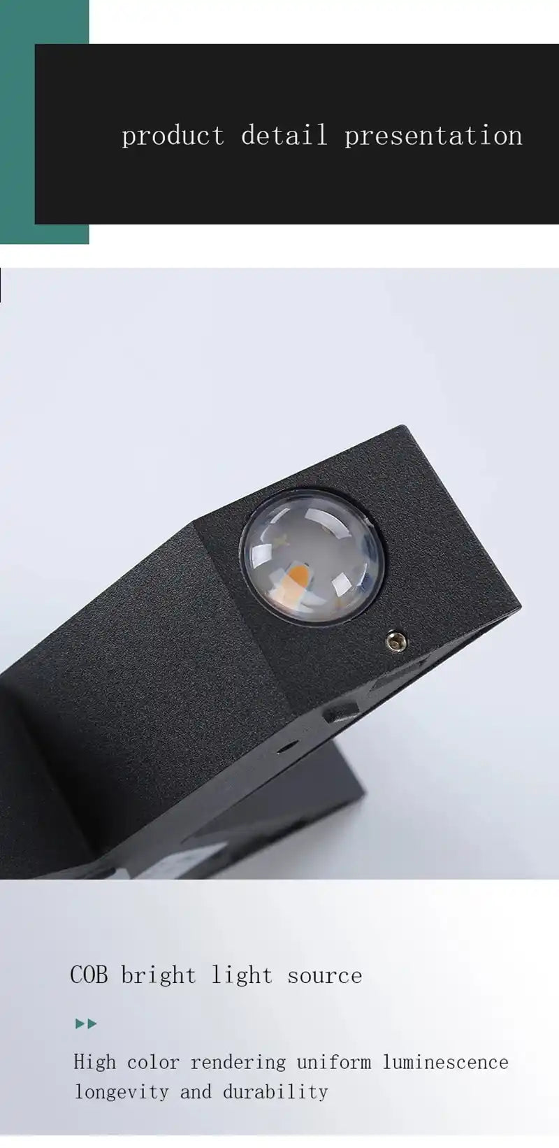 220V Symbol-Shaped LED Wall Light - COB LED, IP65 Waterproof, Aluminum ...