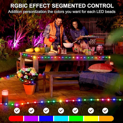 5M10M20M USB RGBIC LED Fairy Lights Smart APP Control Christmas String Lights - Lumaz