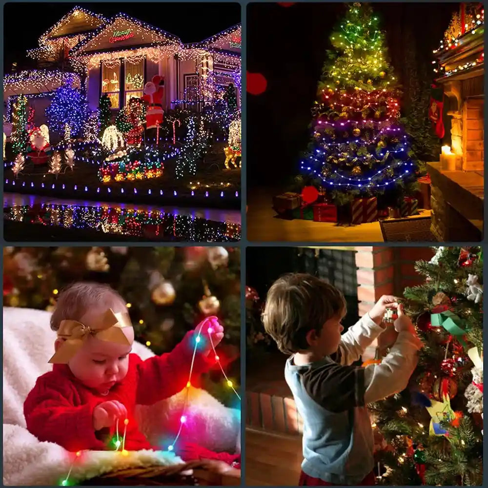 5M10M20M USB RGBIC LED Fairy Lights Smart APP Control Christmas String Lights - Lumaz