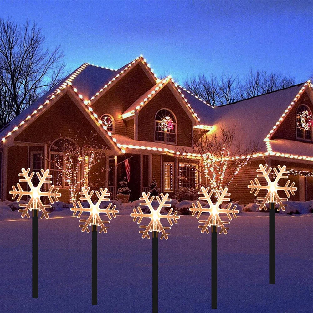 5PC Solar Christmas Fawn Christmas Pathway Lights with Waterproof - Lumaz