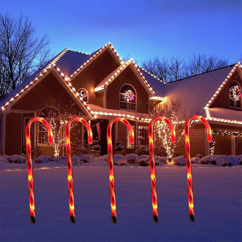 5PC Solar Christmas Fawn Christmas Pathway Lights with Waterproof - Lumaz