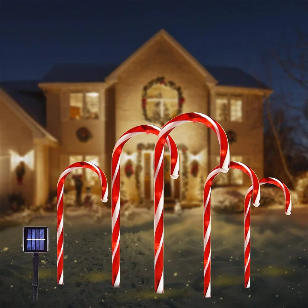 5PC Solar Christmas Fawn Christmas Pathway Lights with Waterproof - Lumaz