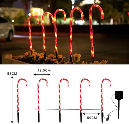 5PC Solar Christmas Fawn Christmas Pathway Lights with Waterproof - Lumaz