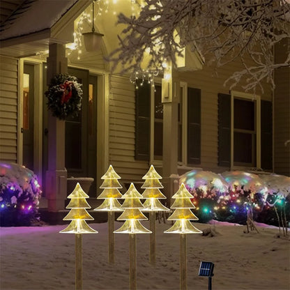 5PC Solar Christmas Fawn Christmas Pathway Lights with Waterproof - Lumaz