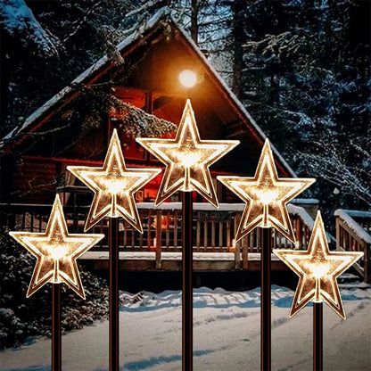 5PC Solar Christmas Fawn Christmas Pathway Lights with Waterproof - Lumaz