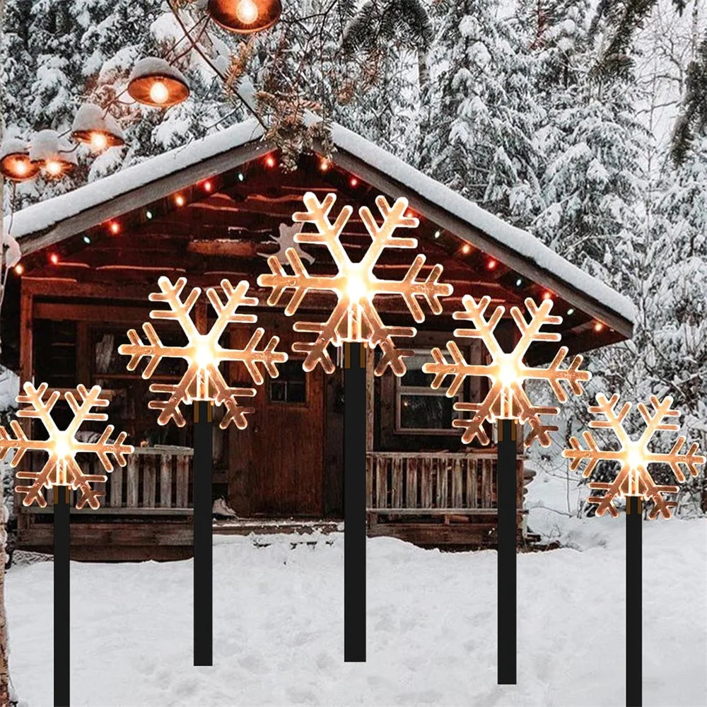 5PC Solar Christmas Fawn Christmas Pathway Lights with Waterproof - Lumaz