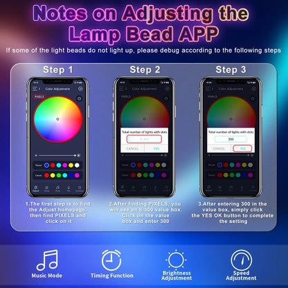 5V RGB Neon Strip Light USB Waterproof Flexible With Bluetooth Remote Control