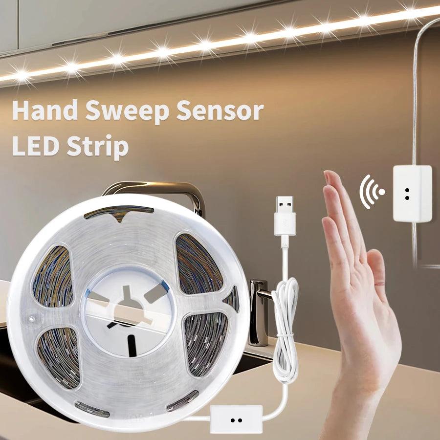 5V USB Under Cabinet LED Strip Light with Hand Wave Sensor - Lumaz