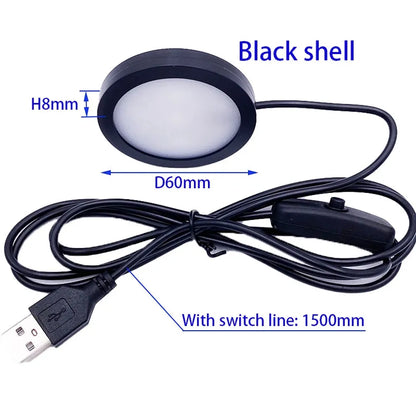 5V USB Under Cabinet LED Puck Lights for Shelf Counter Lighting