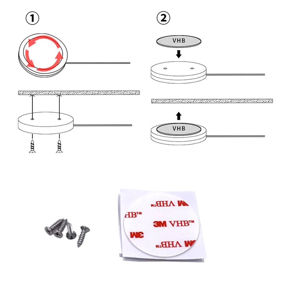 5V USB Under Cabinet LED Puck Lights for Shelf Counter Lighting