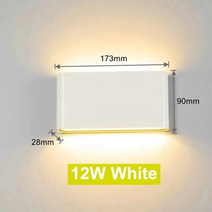 6/12W Aluminium LED-Wandleuchte, wasserdicht, für Gartenbeleuchtung, Wohnzimmer, Treppenhaus