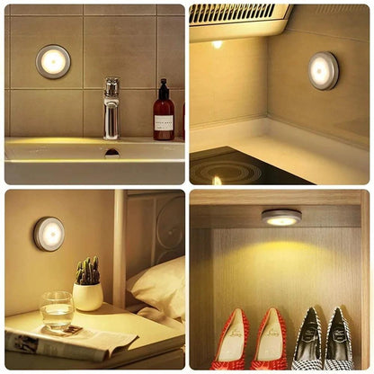 6LED Battery Operated Under Cabinet Led Puck Light - Lumaz