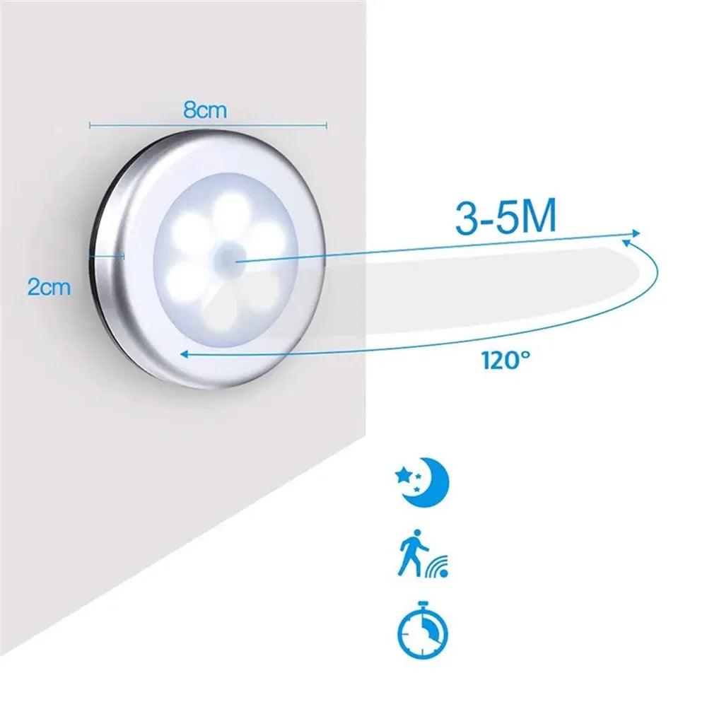 6LED Battery Operated Under Cabinet Led Puck Light - Lumaz