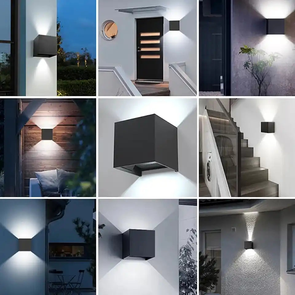 6W LED Outdoor Wall Lights With Adjustable Surface Garden Porch Wall Sconce