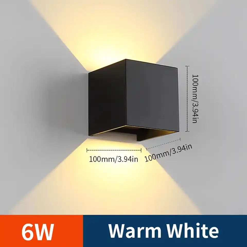 6W LED Outdoor Wall Lights With Adjustable Surface Garden Porch Wall Sconce