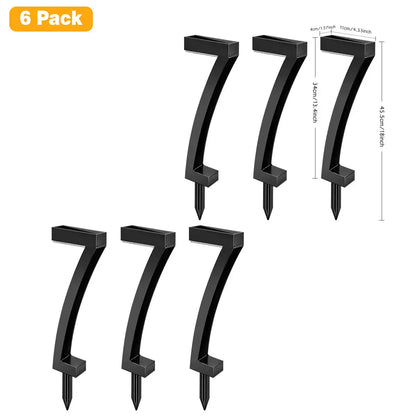 7-Shaped Solar Pathway Lights - Downward Glow, Auto Dusk to Dawn, IP65 Protection