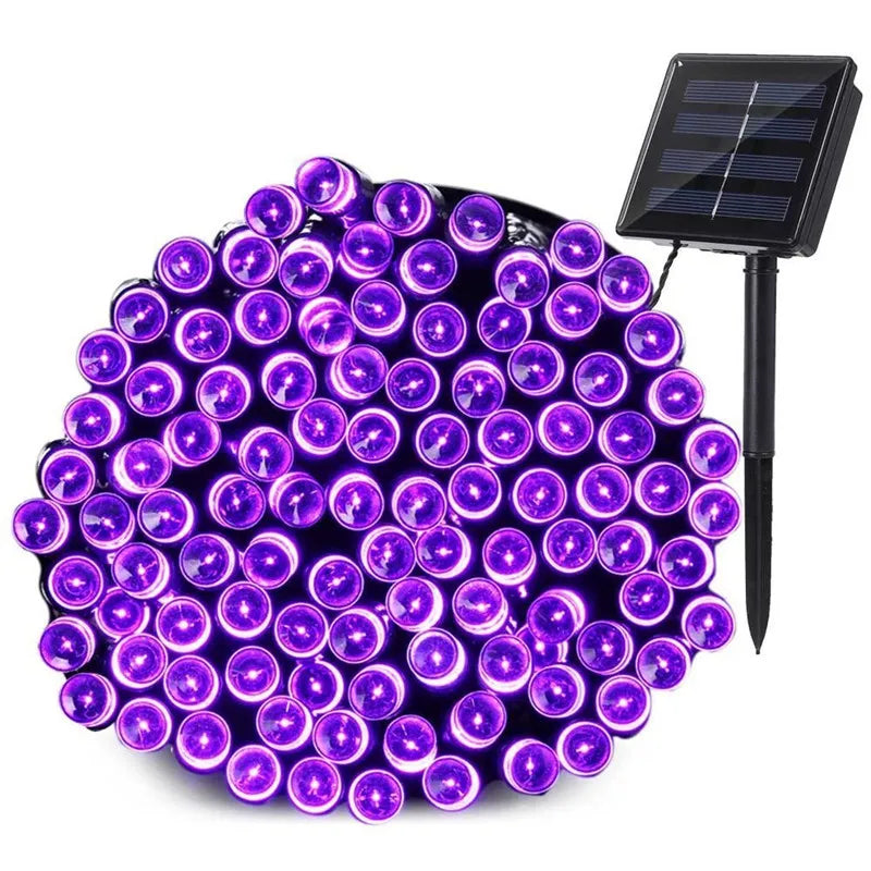 7m12m22m Led Christmas Lights Waterproof Solar Outdoor String Lights - Lumaz