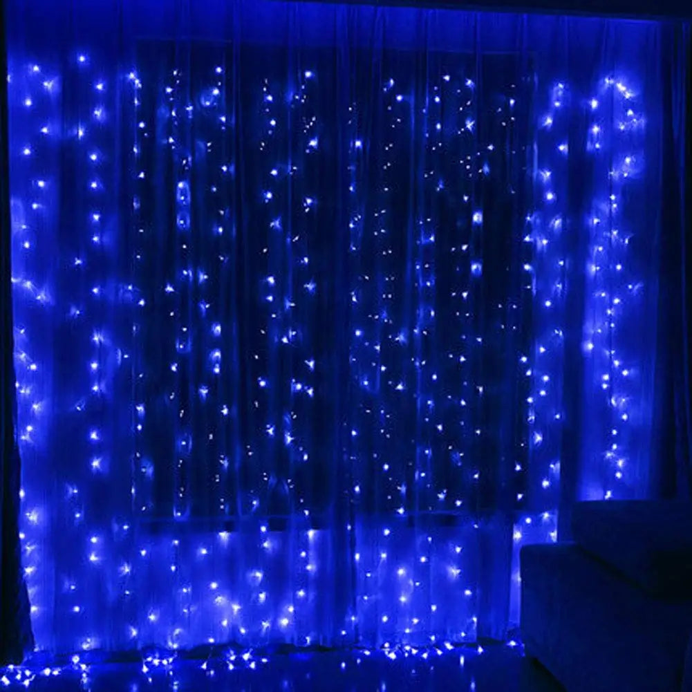 8 Mode LED Curtain Light Connectable Christmas Icicle Lights 3x13x23x36x3m - Lumaz