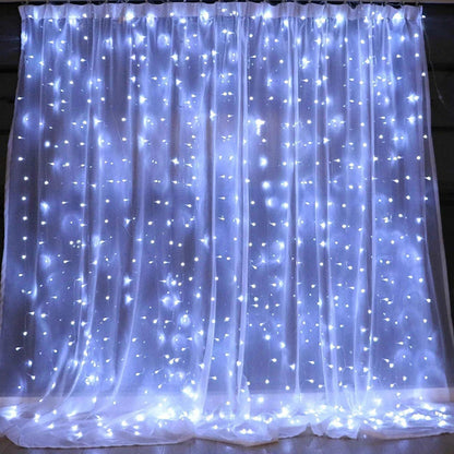 8 Mode LED Curtain Light Connectable Christmas Icicle Lights 3x13x23x36x3m - Lumaz