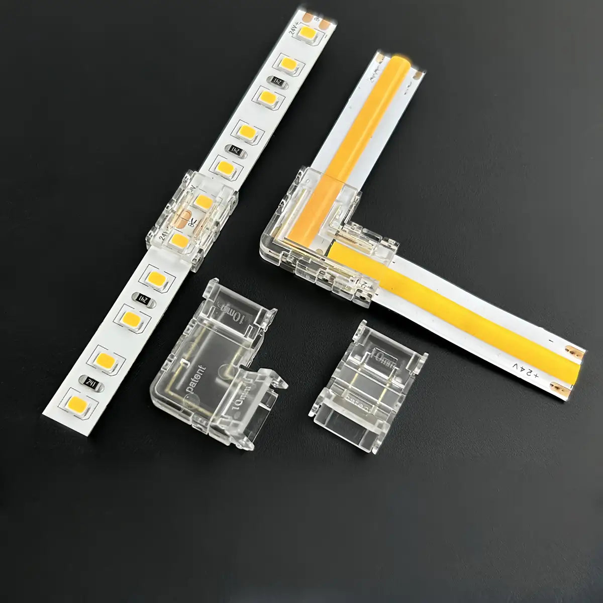 8mm COB/SMD LED Strip Lights Connector - Welding-Free, 12V/24V