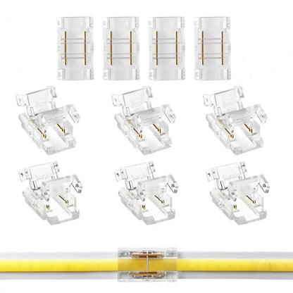 8mm COB/SMD LED Strip Lights Connector - Welding-Free, 12V/24V