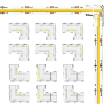 8mm COB/SMD LED Strip Lights Connector - Welding-Free, 12V/24V