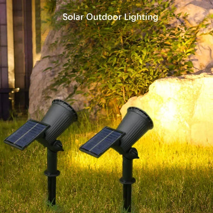 9 LEDs Outdoor Solar Spotlights IP65 Waterproof Brightness Adjustable for Garden Decor