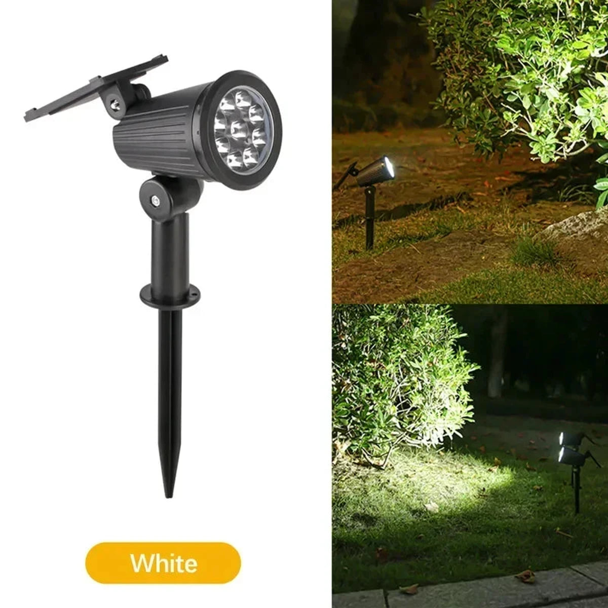 9 LEDs Outdoor Solar Spotlights IP65 Waterproof Brightness Adjustable for Garden Decor