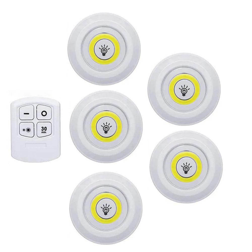 Battery Operated Dimmable COB LED Puck Lights For Kitchen Cabinet - Lumaz