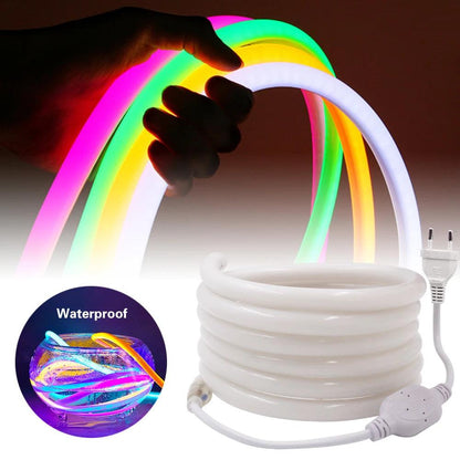 220V IP67 Waterproof 360 Round Neon Led Strip Light With SMD 2835 Tube Flexible Rope Lights - Lumaz