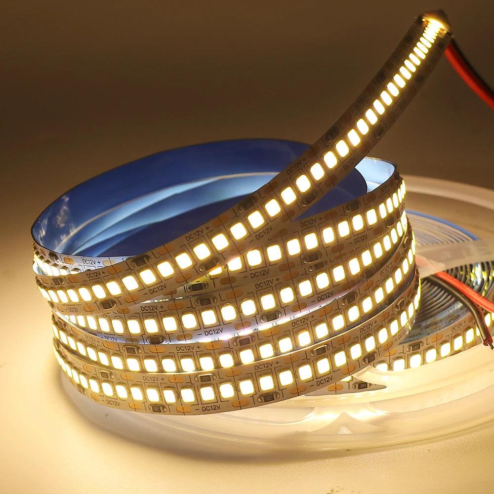 12V SMD 2025/2835 IP65/IP67 Waterproof LED Strip Light With 120/240/480 LEDs, Flexible Cabinet Lingting - Lumaz