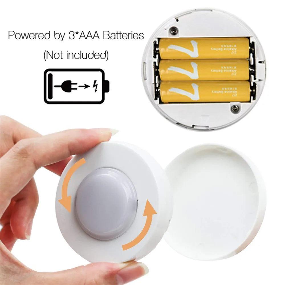 Battery Operated Remote Control Under Cabinet Led Puck Light (White) - Lumaz