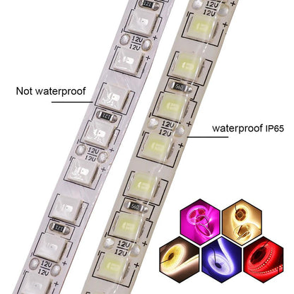 12V LED Strip Light SMD 2835 RGB 120led 60LED 240LED With 9 Colors 5M - Lumaz