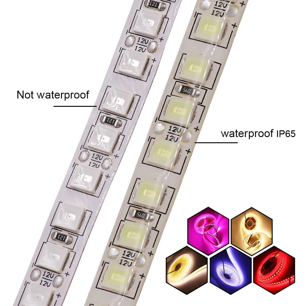 12V LED Strip Light SMD 5054 5050 RGB 120led 60LED 240LED With 9 Colors 5M - Lumaz