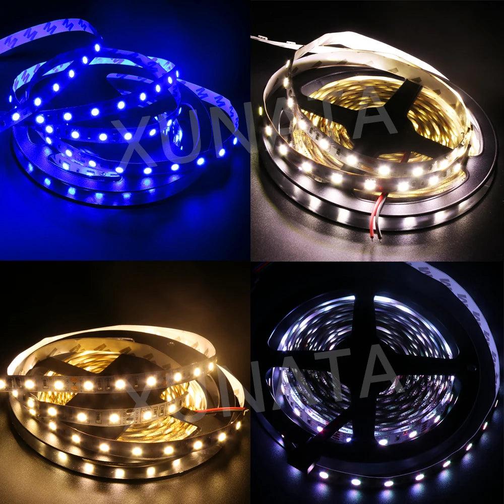 12V LED Strip Light SMD 5630 RGB 120led 60LED 240LED With 9 Colors 5M - Lumaz