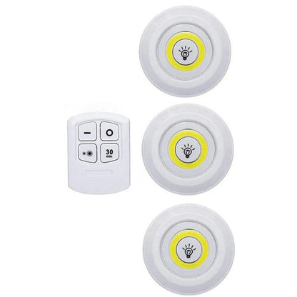 Battery Operated Dimmable COB LED Puck Lights For Kitchen Cabinet - Lumaz