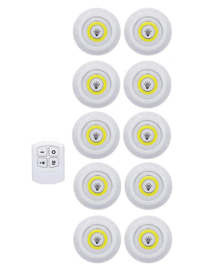 Battery Operated Dimmable COB LED Puck Lights For Kitchen Cabinet - Lumaz