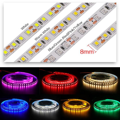 12V LED Strip Light SMD 5630 RGB 120led 60LED 240LED With 9 Colors 5M - Lumaz