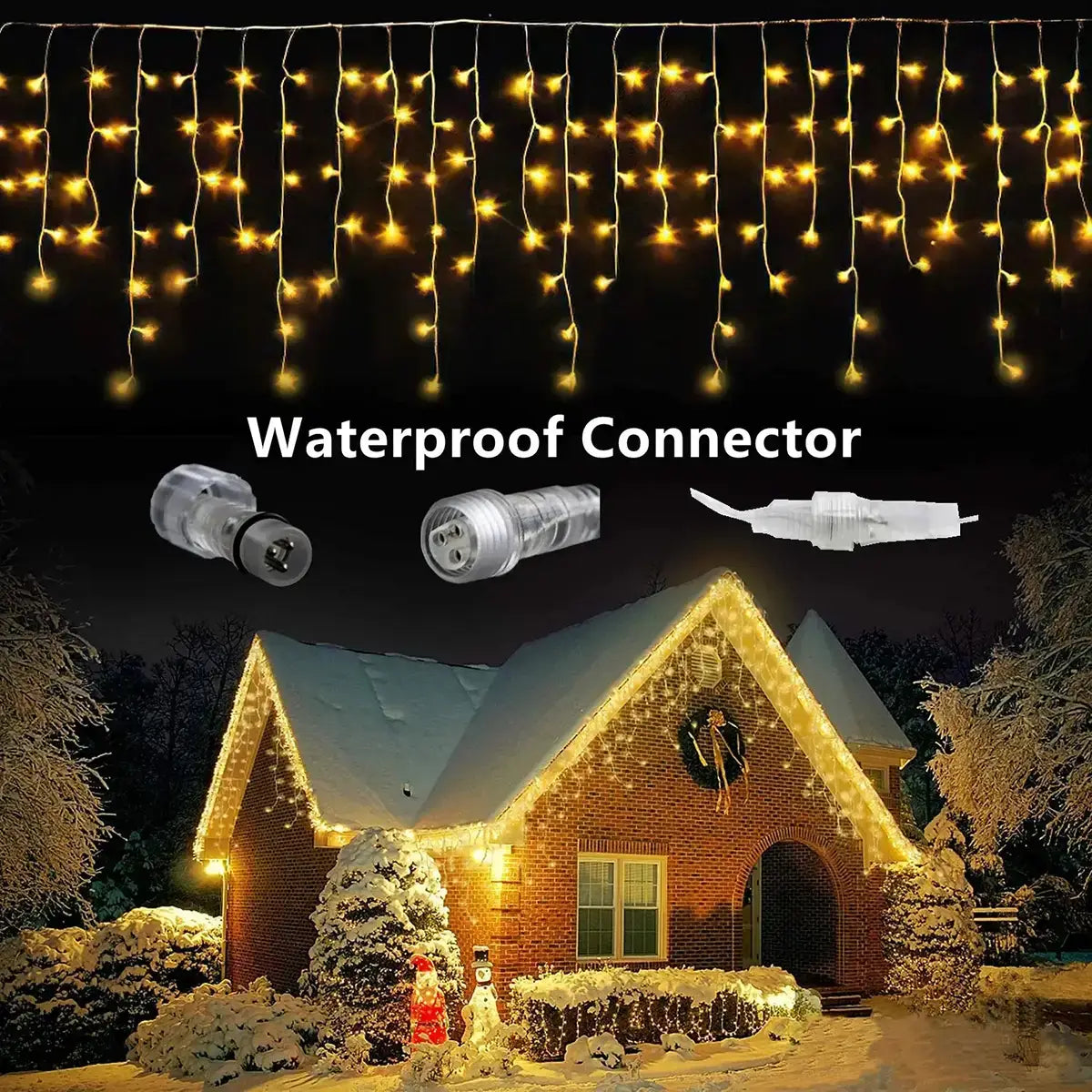 IP65 7-20M LED Christmas Icicle Lights For Street Eave Decor - Lumaz