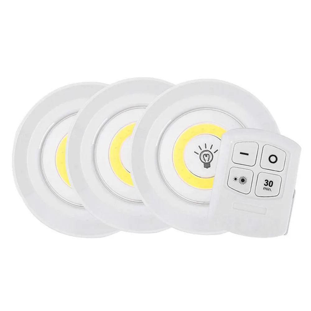 Battery Operated Dimmable COB LED Puck Lights For Kitchen Cabinet - Lumaz