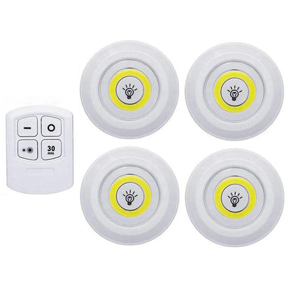 Battery Operated Dimmable COB LED Puck Lights For Kitchen Cabinet - Lumaz